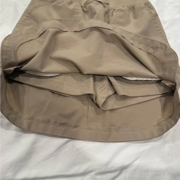 Girls Izod Knit Waistband Skort School Uniform Tan - Picture 3 of 5